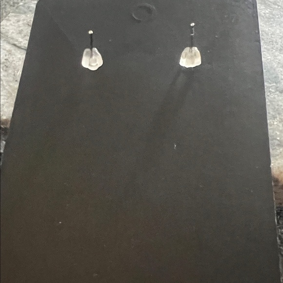 Silver tone rounded-square Multicolor Stud Earrings - Picture 2 of 4